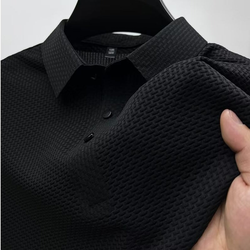 Camiseta Polo Casual de Verano para Hombre en Color Sólido