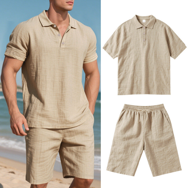 Men's Linen Short Sleeve Summer Set